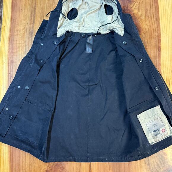 Ten C Mens Rain Coat Jacket Navy Parka Jacket 50 M1/B Navy Blue Hooded $1493 V19 - Picture 5 of 11